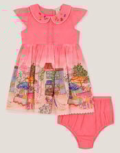 Baby London Skyline Dress & Underwear Set, Pink (PINK), large