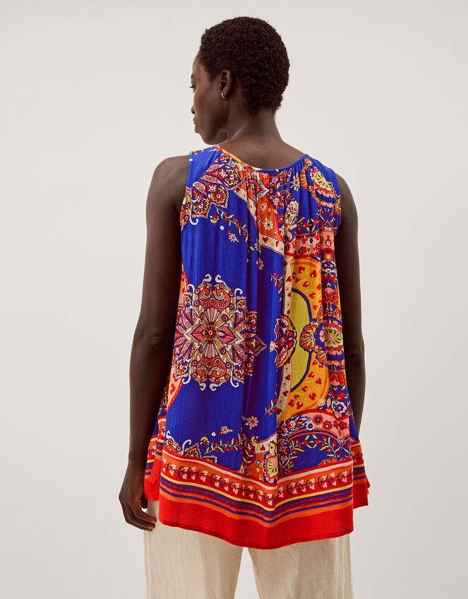 Padma Sleeveless Printed Top, Blue (COBALT), large