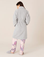 Lounge Fluffy Dressing Gown, Grey (GREY), large