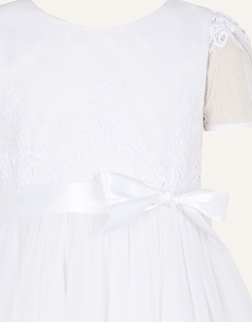 Nordic Lace Communion Dress, White (WHITE), large