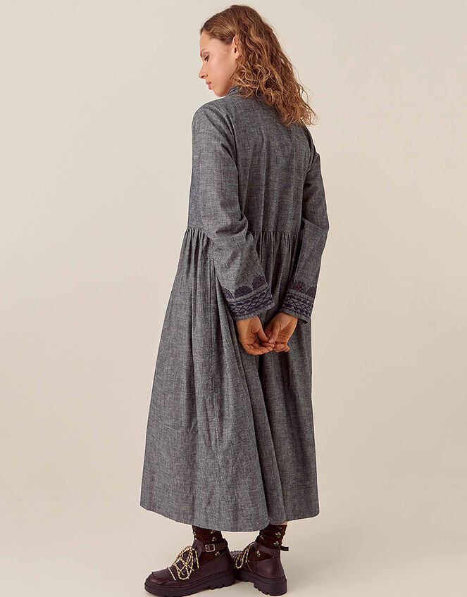 East Shreya Chambray Cotton Shirt Dress, Blue (BLUE), large