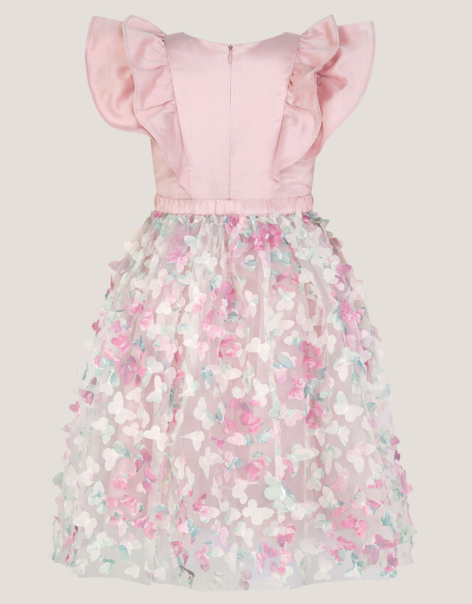 Aisha Appliqu&eacute; Butterfly Ruffle Party Dress, Multi (MULTI), large