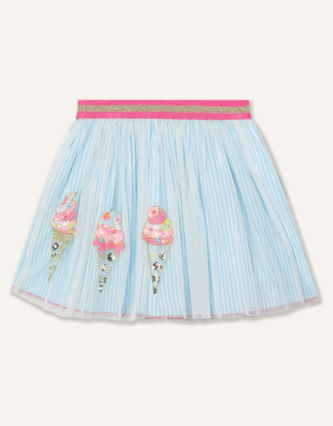 Disco Ice-Cream Top and Skirt Set , Blue (BLUE), large