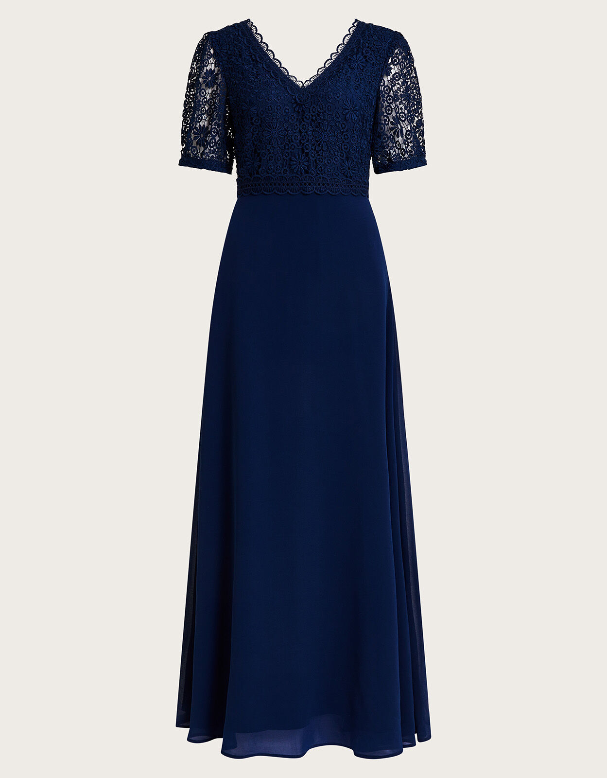 Lilibet Lace Maxi Dress Blue Evening Dresses Monsoon UK