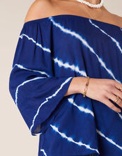 Tie-Dye Off-Shoulder Top in LENZING™ ECOVERO™, Blue (BLUE), large