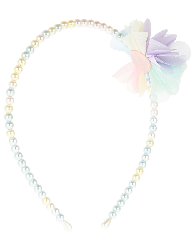 Ombre Pearl Flower Headband , , large