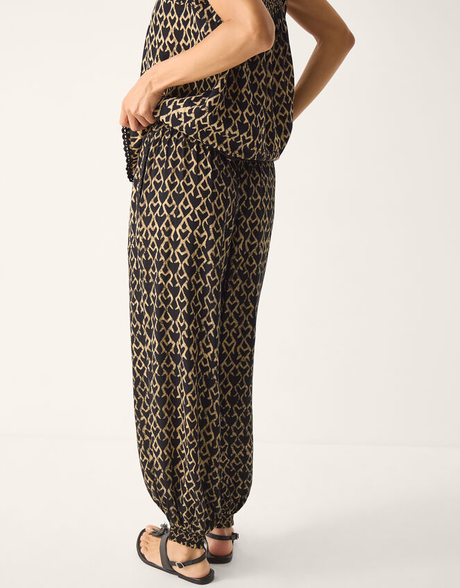 Arti Print Harem Trousers, Black (BLACK), large