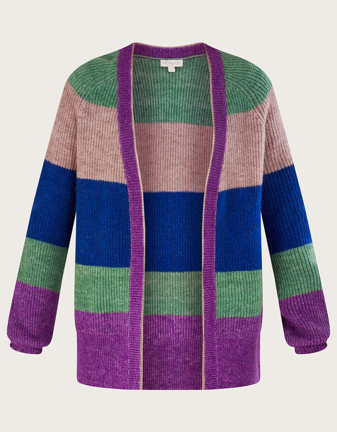 Super-Soft Edge to Edge Stripe Cardigan, Multi (MULTI), large