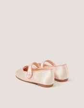 Pearl Strap Satin Walker Shoes, Ivory (IVORY), large