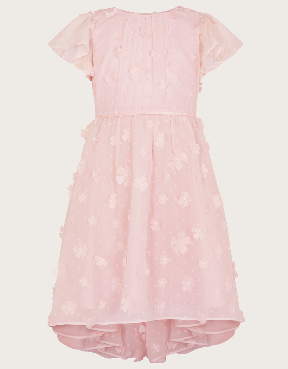 Petunia 3D Flower Dress Pink Girls' Dresses Monsoon UK.