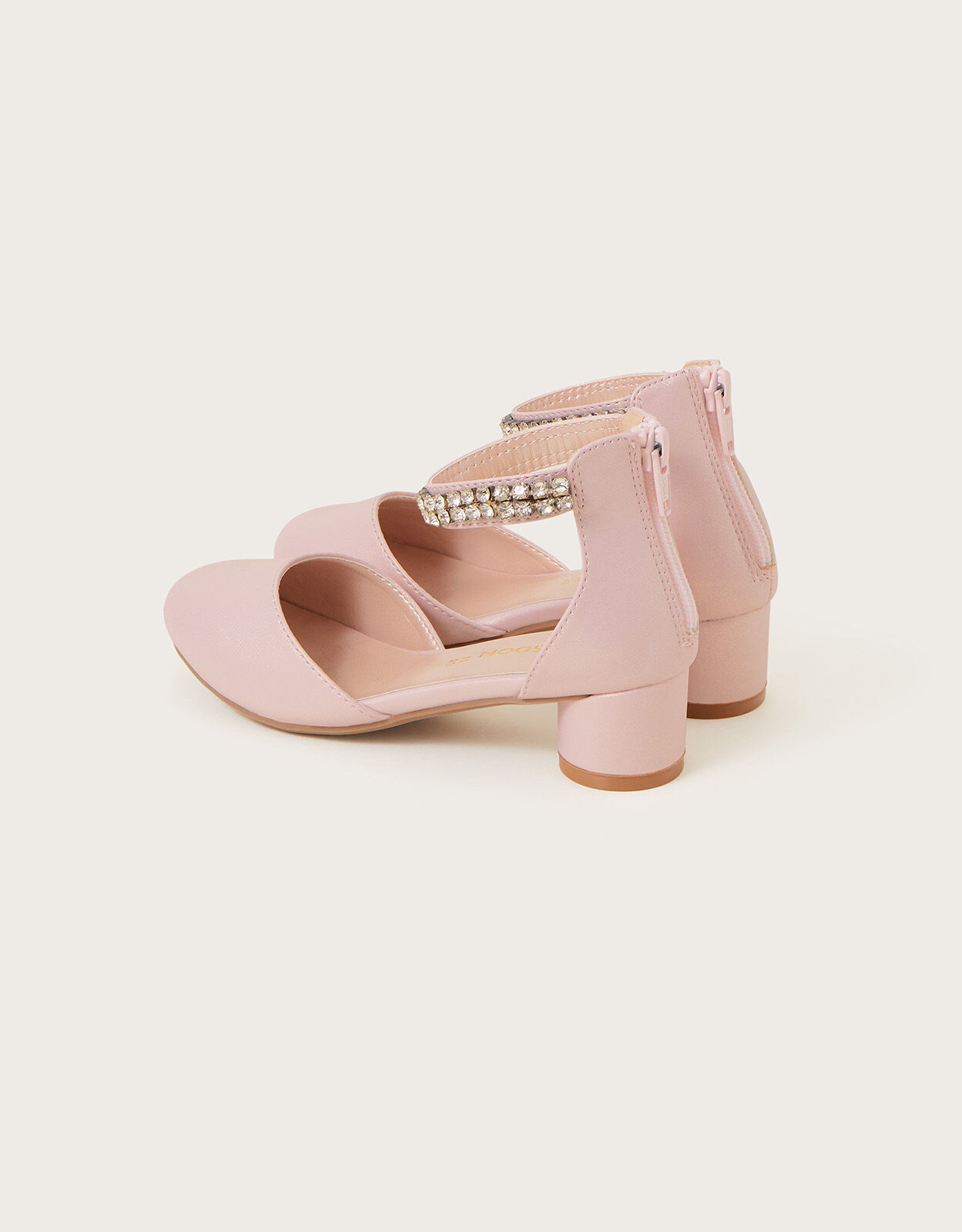 Blush sparkle heels top