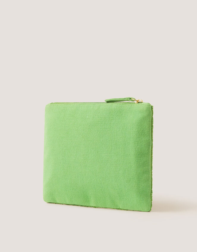 Lemon Beaded Pouch, , large