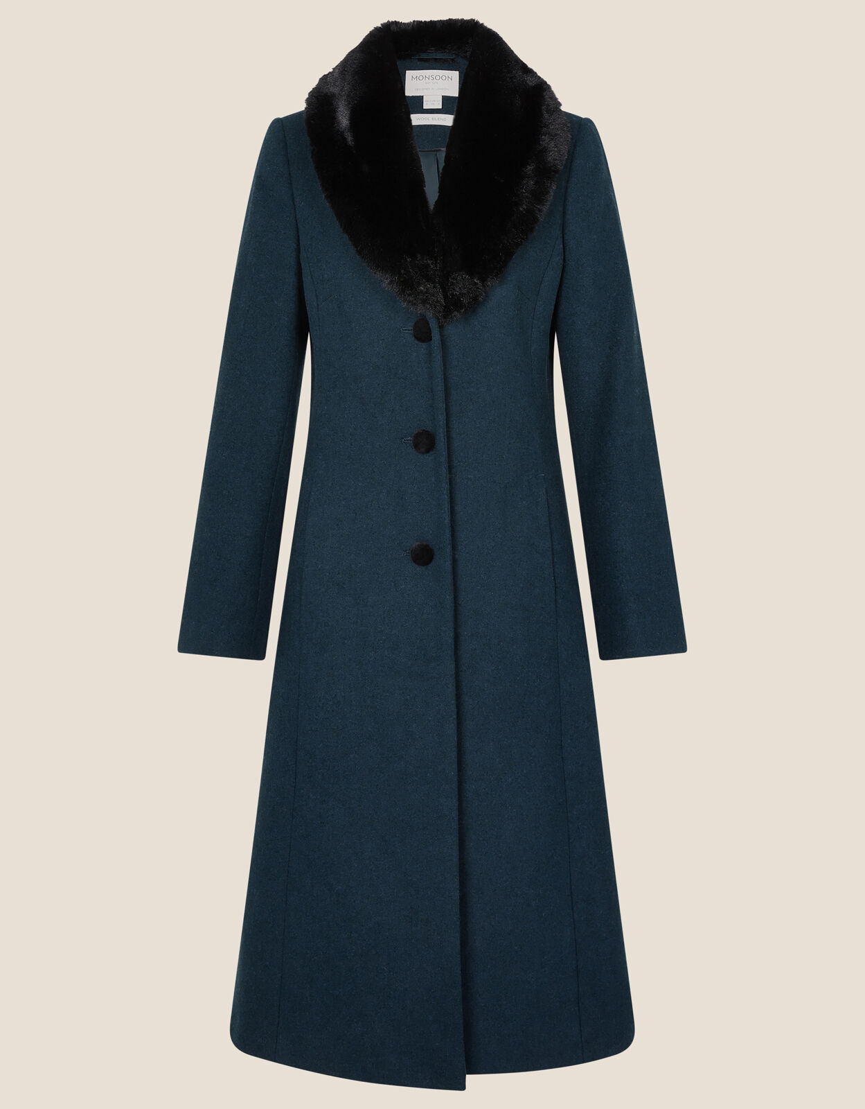 Teal clearance fur collar