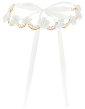 Pearly Flower Crown Headband, , large