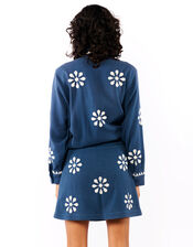 Wild Nona Woven Mini Skirt, Blue (BLUE), large