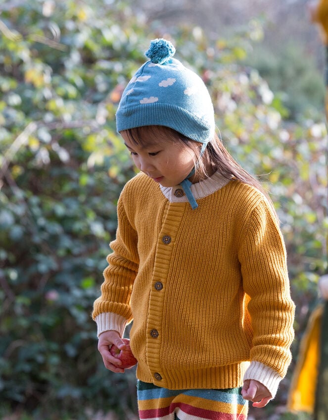 Little Green Radicals Snuggly Cardigan, Gold (GOLD), large