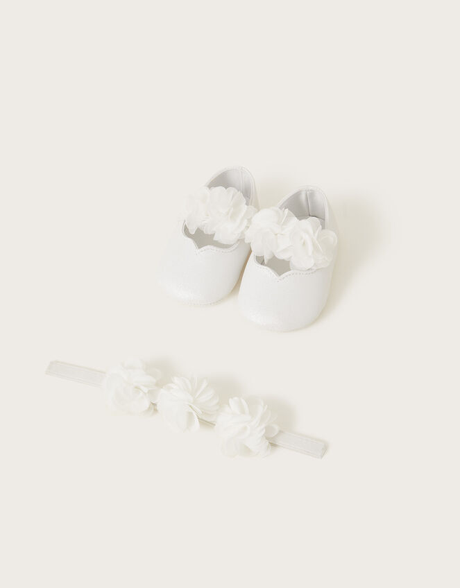 Corsage Bando and Bootie Set, Ivory (IVORY), large