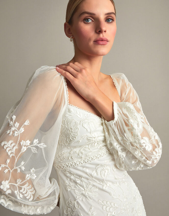 Josette Embellished Bridal Dress, Ivory (IVORY), large