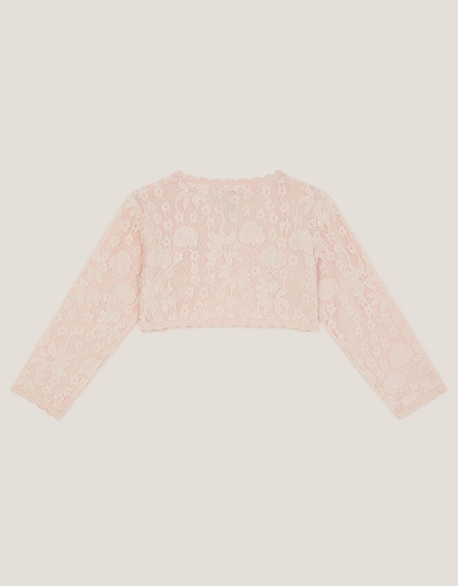 Baby Emilia Lace Scallop Cardigan, Pink (PINK), large