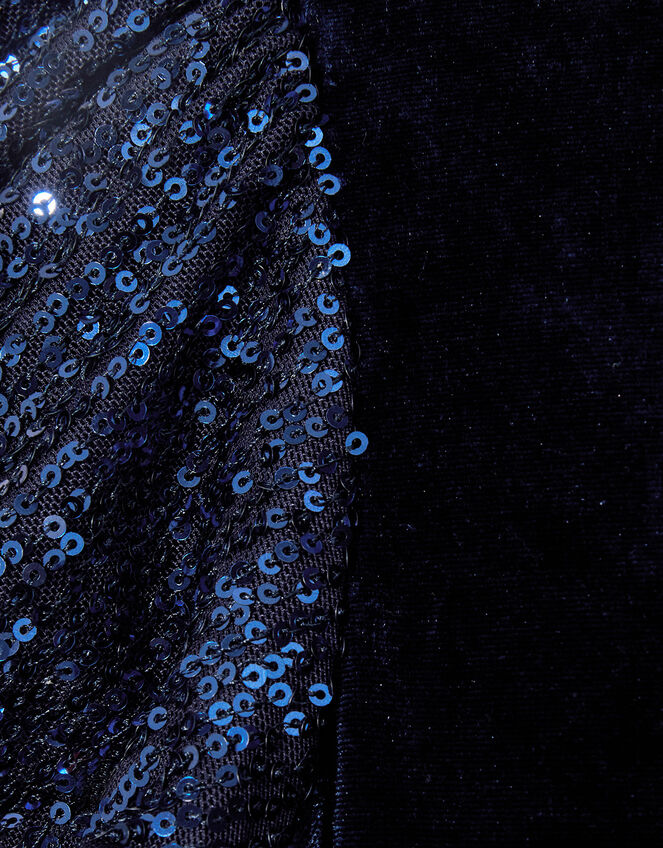 Velvet Party Dress, Blue (NAVY), large