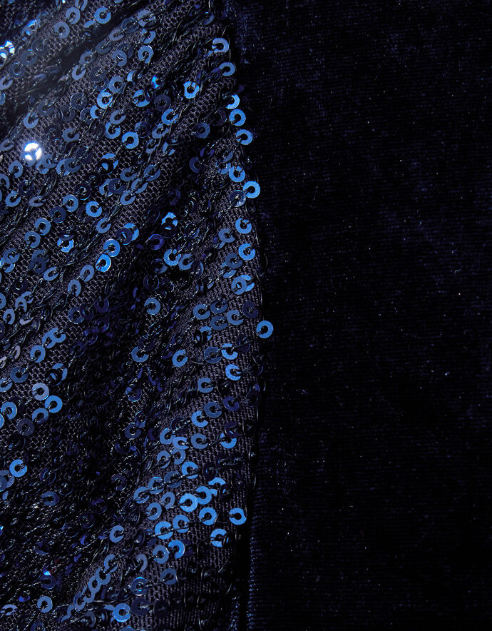 Blue Deluxe Velvet Float Dress main image 1