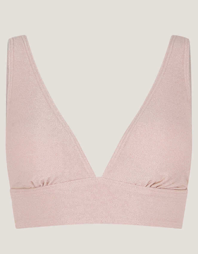 Kiki Glitter Triangle Bikini Top Gold