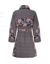 East Charlotte Quilted Floral Print Jacket, Blue (BLUE), large