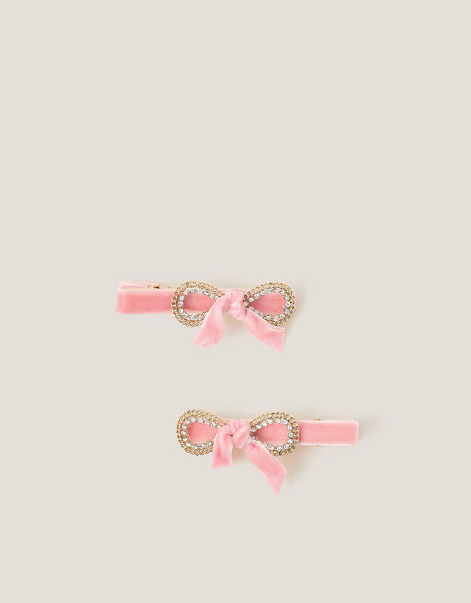 2-Pack Luxe Velvet Bow Hair Clips, , large