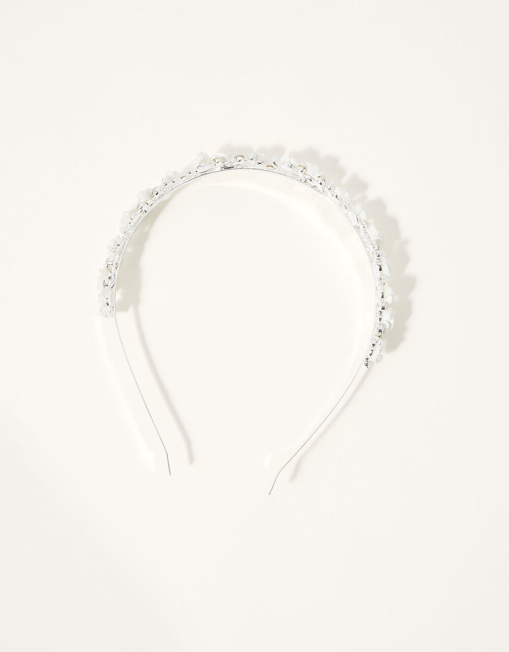 Children Children's Accessories | Frosted Pearl and Rose Headband - CF74973