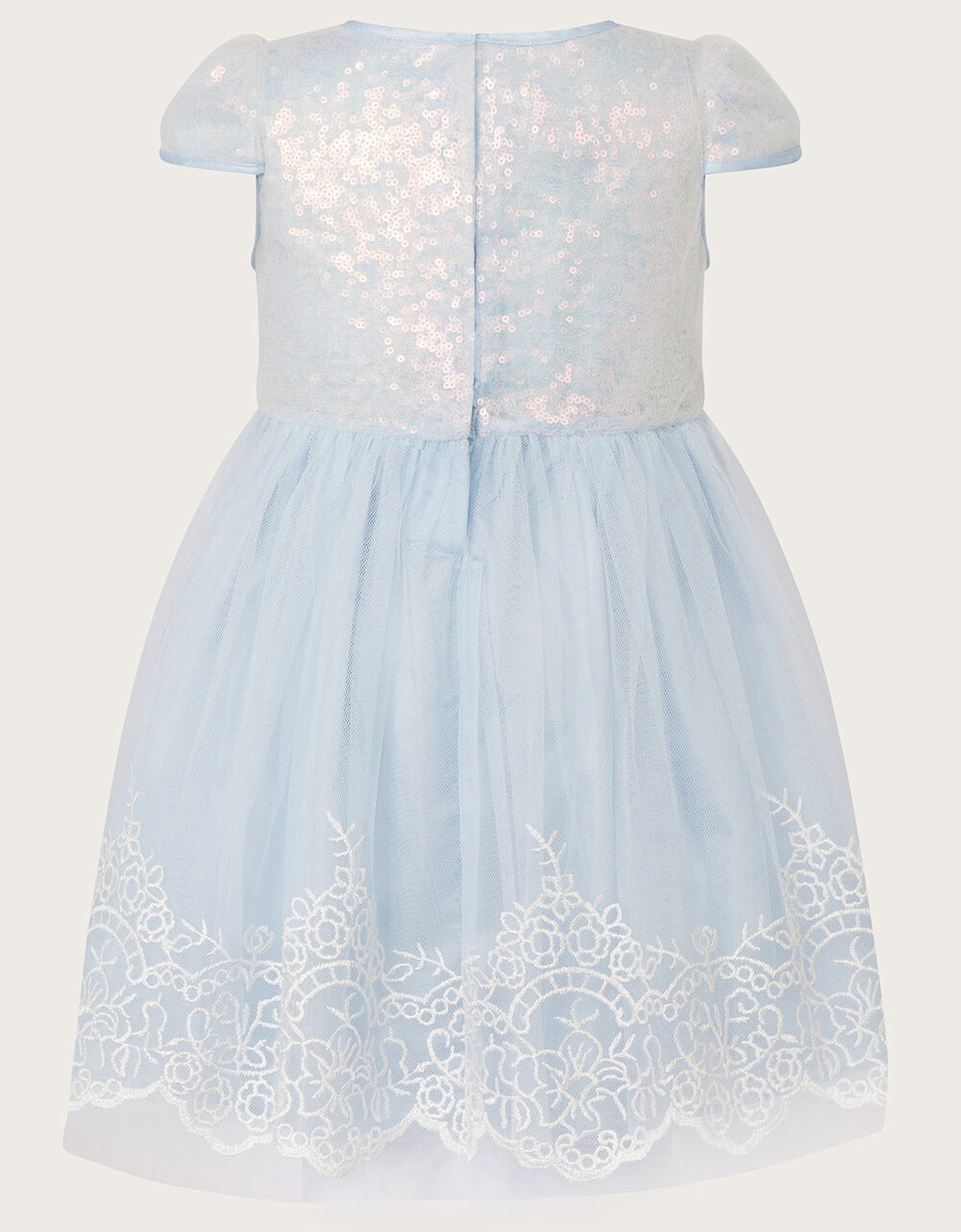 Blush Lace Sequin Baby Dress w/ Headband (9-12 months)