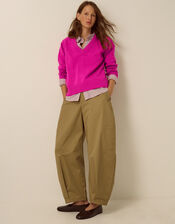 Venus V-Neck Jumper, Pink (MAGENTA), large