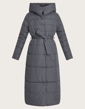 Flossy Funnel Hood Maxi Padded Coat, Grey (CHARCOAL), large