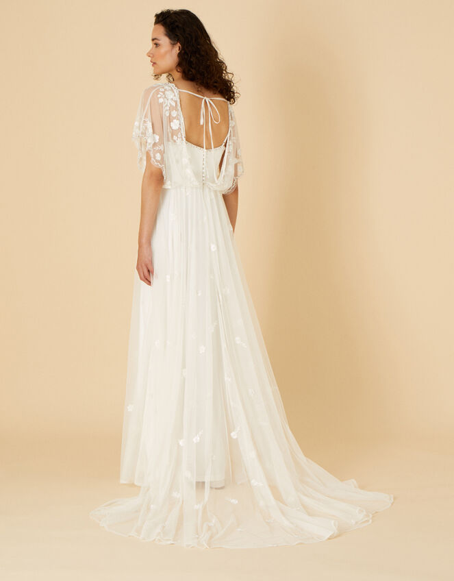 Merle Blouson Bridal Maxi Dress, Ivory (IVORY), large