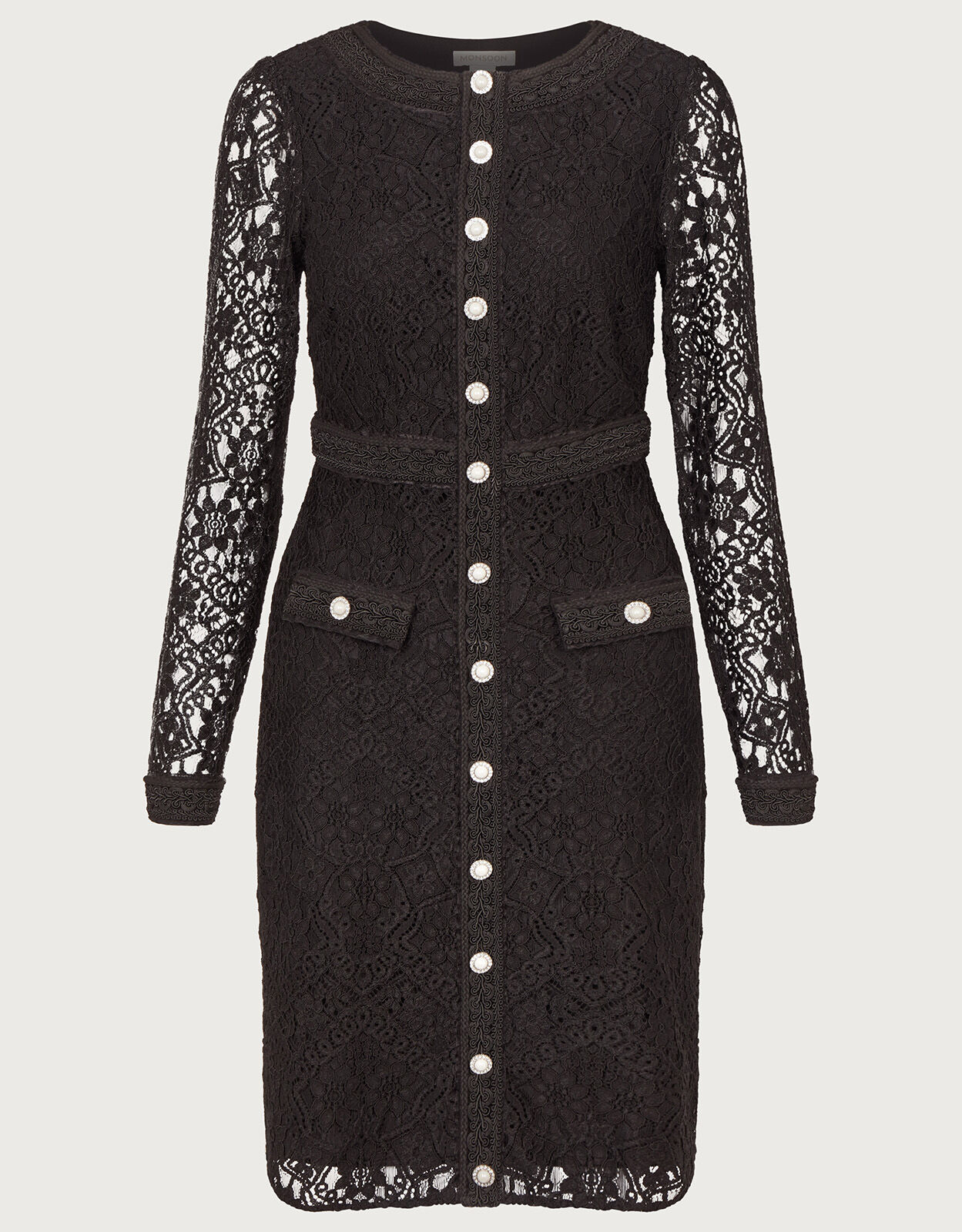 Black lace cheap shift dress uk