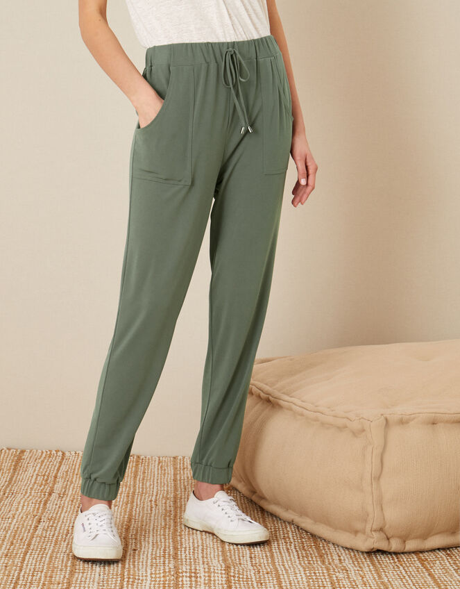 Lounge Kimberley Jersey Hareem Trousers, Green (KHAKI), large