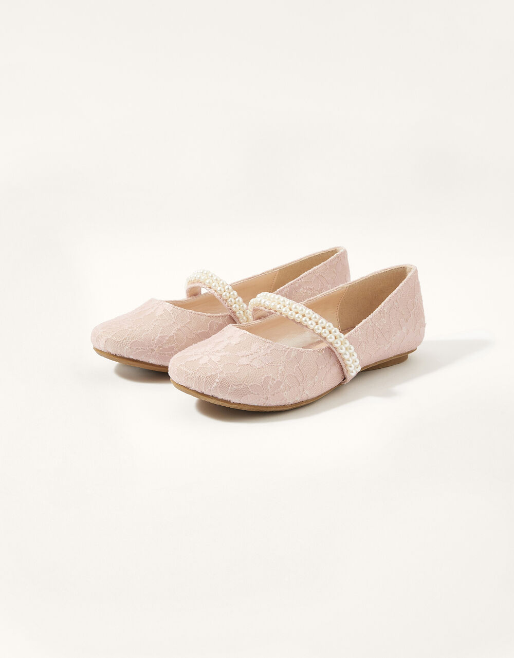 Children Children's Shoes & Sandals | Pearl Strap Ballerina Flats Pink - XI68679