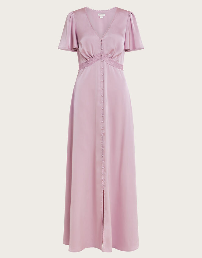Ivy Satin Maxi Dress, Mink (MINK), large