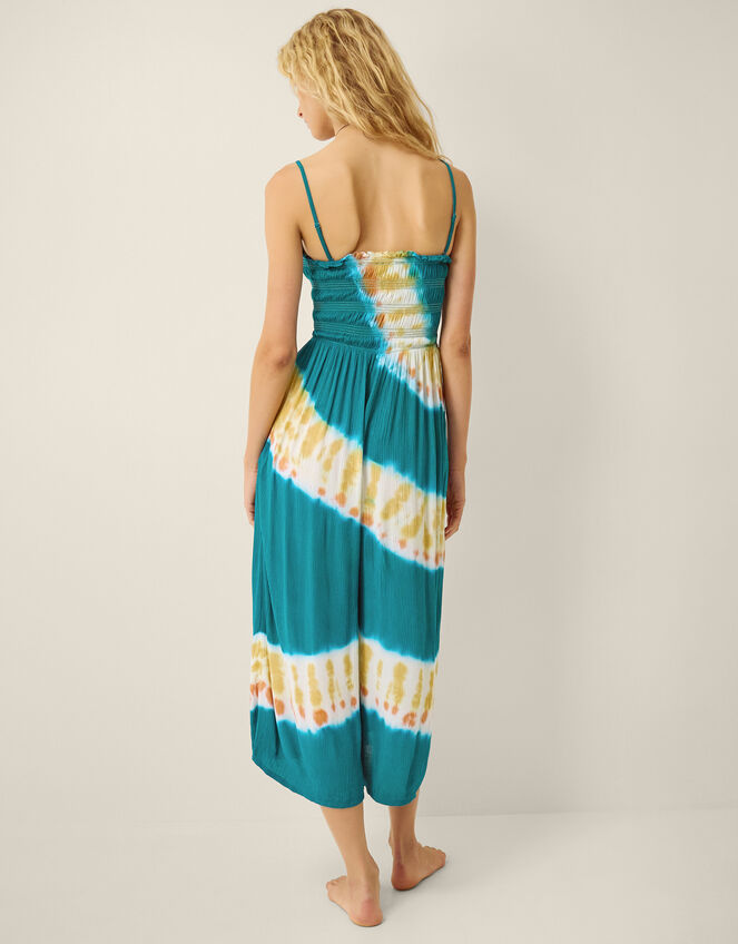 Pearl Tie-Dye Culotte Jumpsuit, Teal (TEAL), large