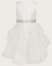 Cannes Organza Ruffle Dress, Ivory (IVORY), large