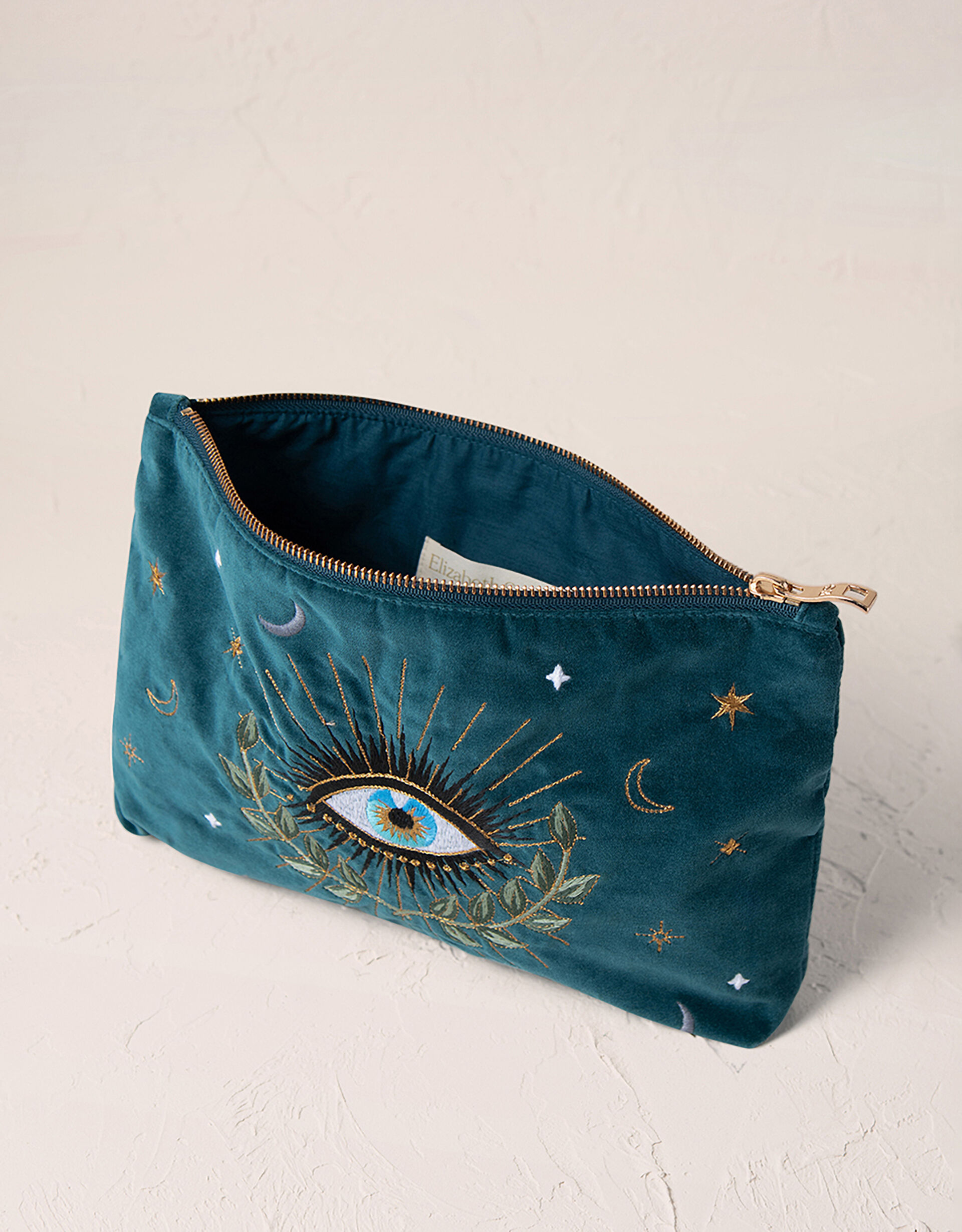 Elizabeth Scarlett  Celestial Eye ベルベット ポーチ Elizabeth Scarlett - Celestial Eye Ink Blue - Velvet