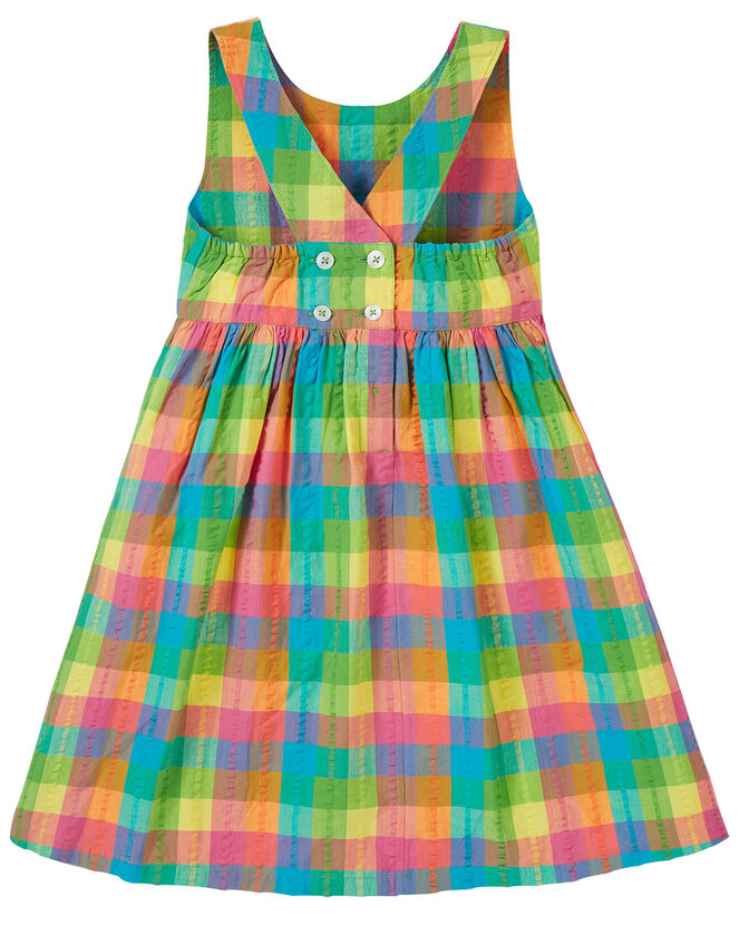 Frugi Check Summer Dress, Multi (MULTI), large