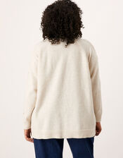 Plait Sleeve Detail Jumper, Ivory (IVORY), large