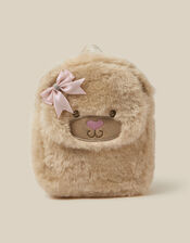 Fluffy Teddy Backpack, , large