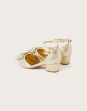Dazzle Bow Two-Part Heels, Gold (GOLD), large