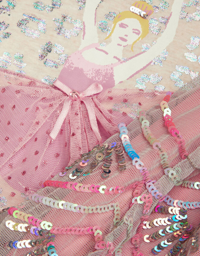 Ballerina Top and Sequin Skirt Set, Pink (PINK), large