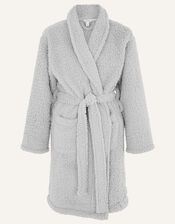 Lounge Fluffy Dressing Gown, Grey (GREY), large