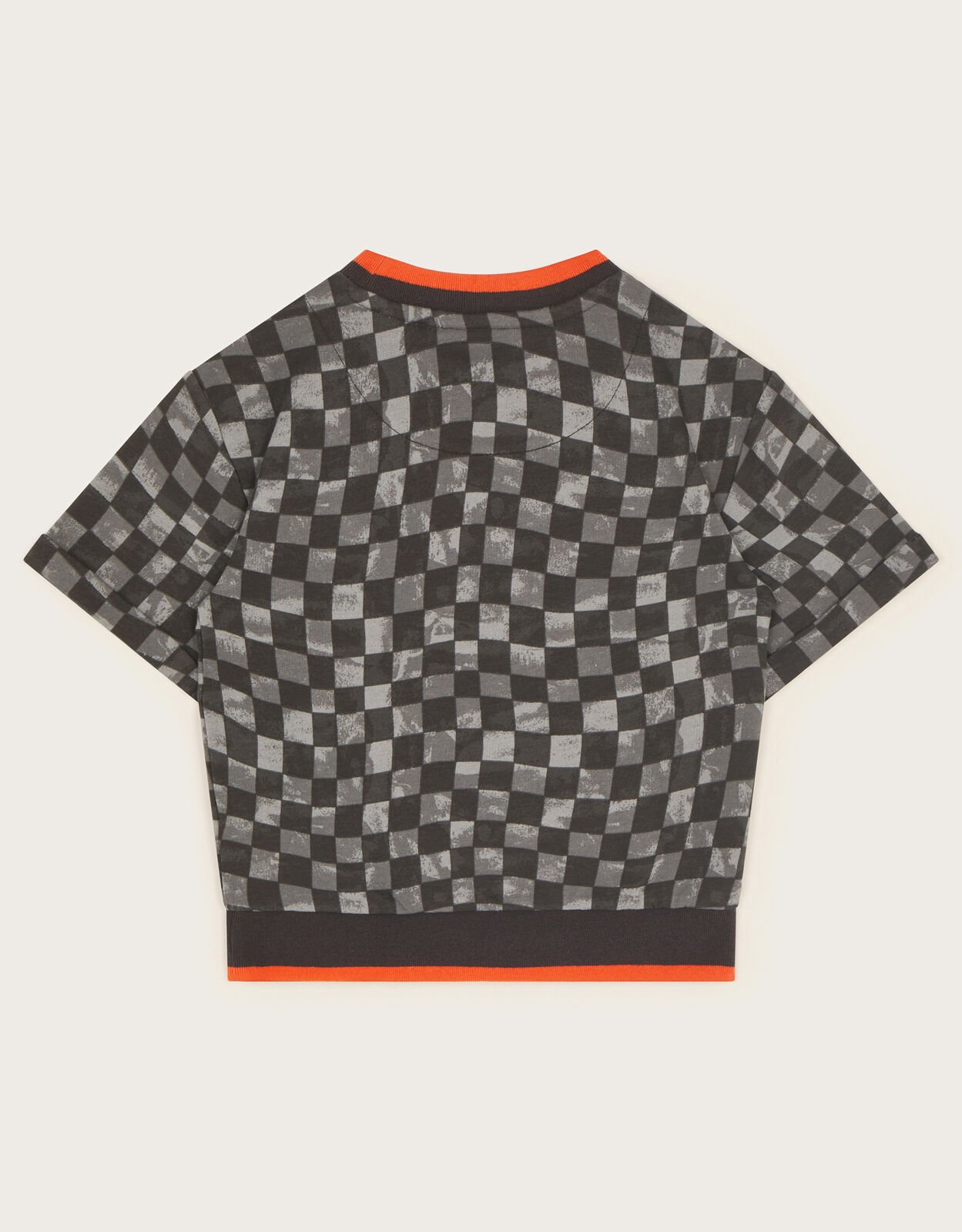 Checkerboard sleeve shirt discount