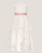 Floral Embroidered Maxi Party Dress, Ivory (IVORY), large