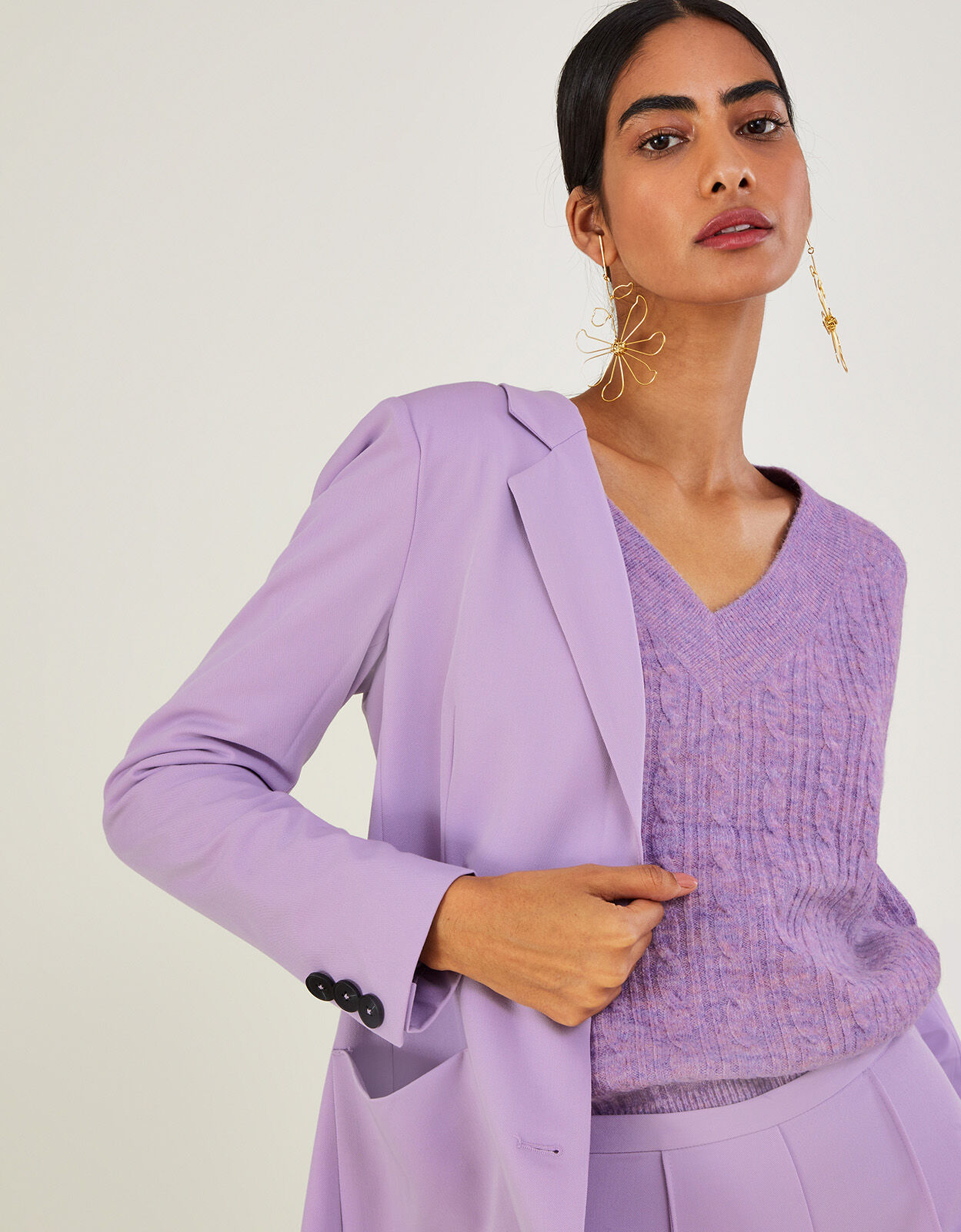 Lilac top blazer womens