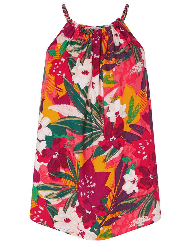 Alaska Floral Cami Top in LENZING™ ECOVERO™, Orange (ORANGE), large